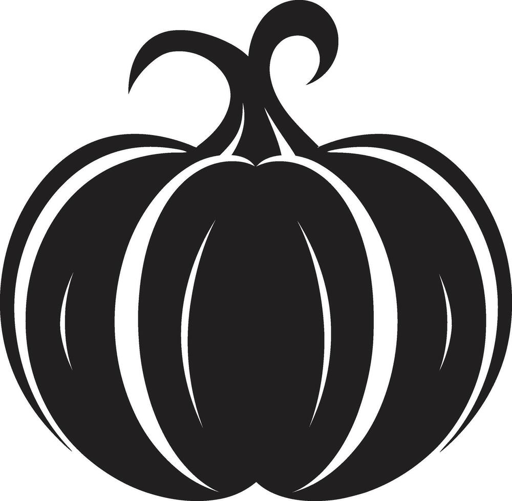 spettrale splendore nero iconico zucca design raccogliere ombre elegante design di nero zucca logo vettore