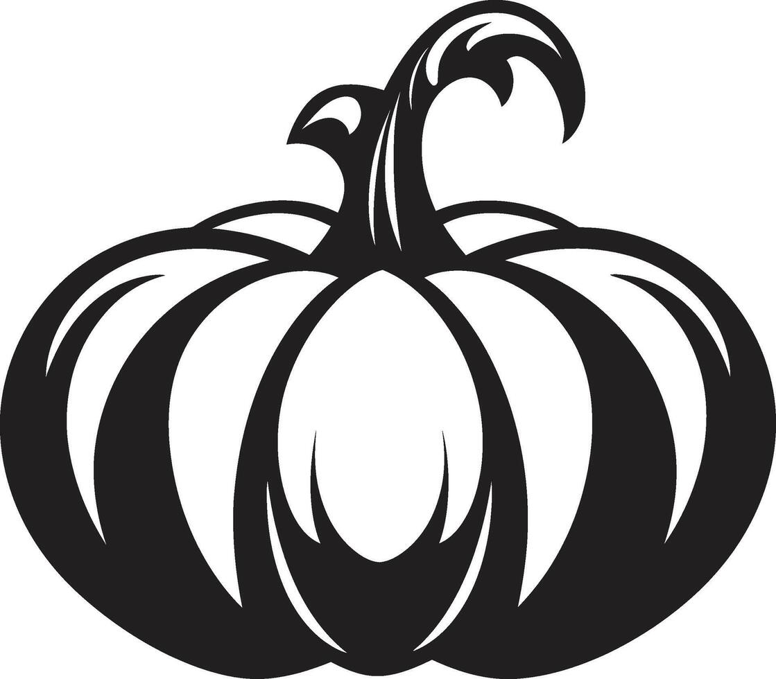 frequentato raccogliere nero icona di zucca logo nel spettrale zucca nero design di zucca logo vettore