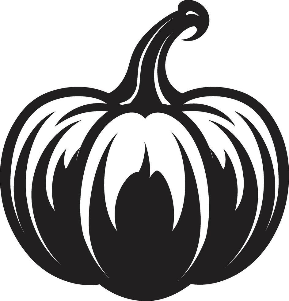 fantasma zucca elegante nero zucca icona design misterioso emblema minimalista zucca icona design nel nero vettore