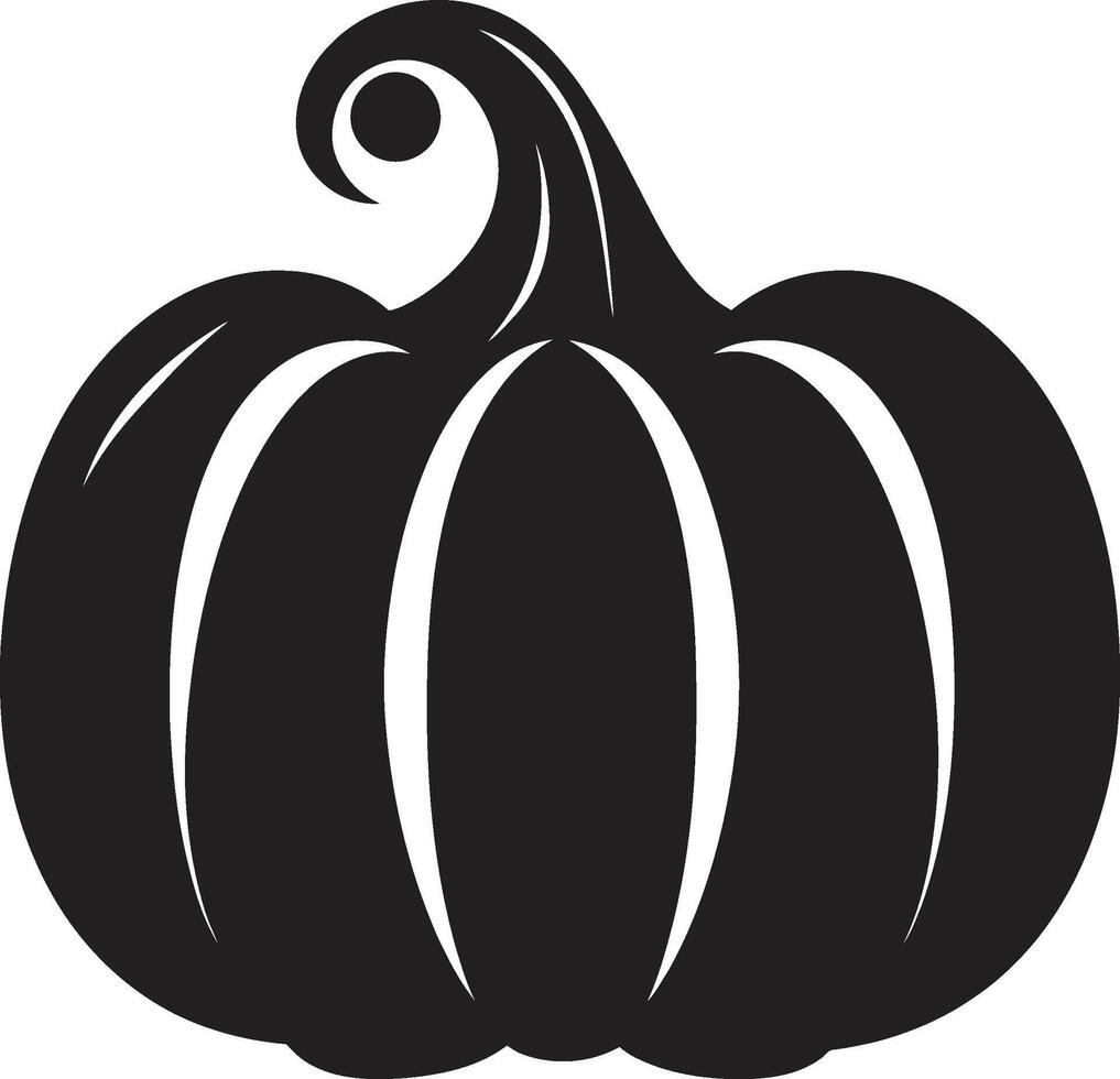 ombroso raccogliere zucca icona design nel nero frequentato raccogliere nero zucca logo icona vettore