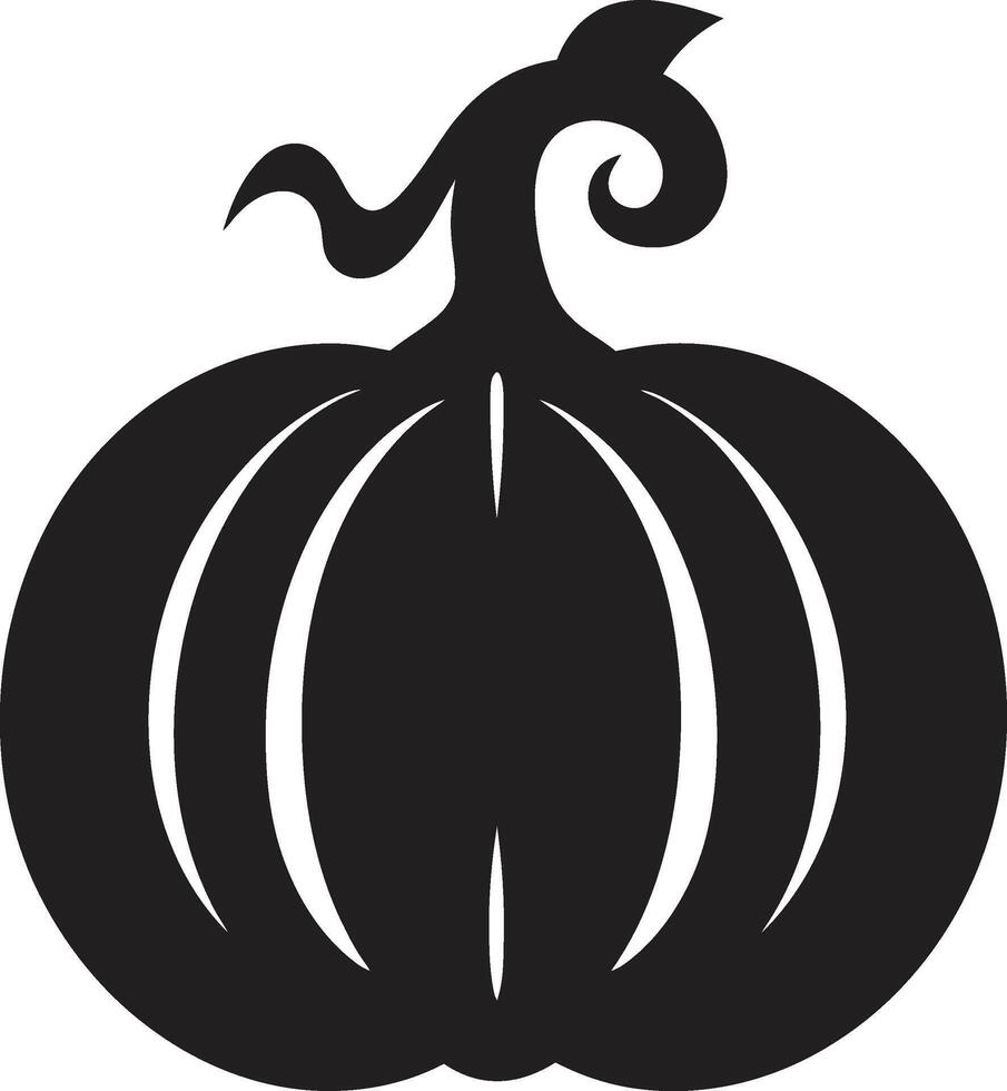 raccogliere tonalità nero iconico zucca design spettrale zucca elegante design di nero zucca logo vettore