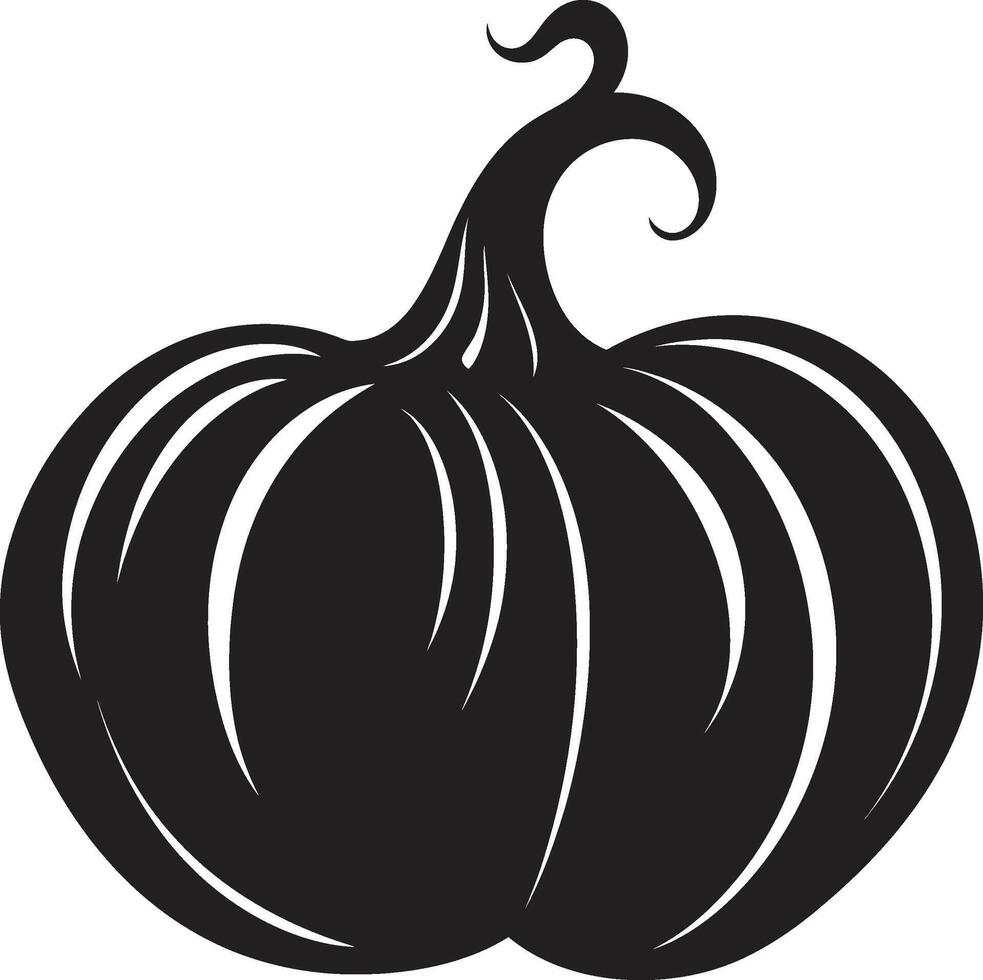 raccogliere Luna zucca icona design nel nero raccapricciante intagli nero zucca logo icona vettore