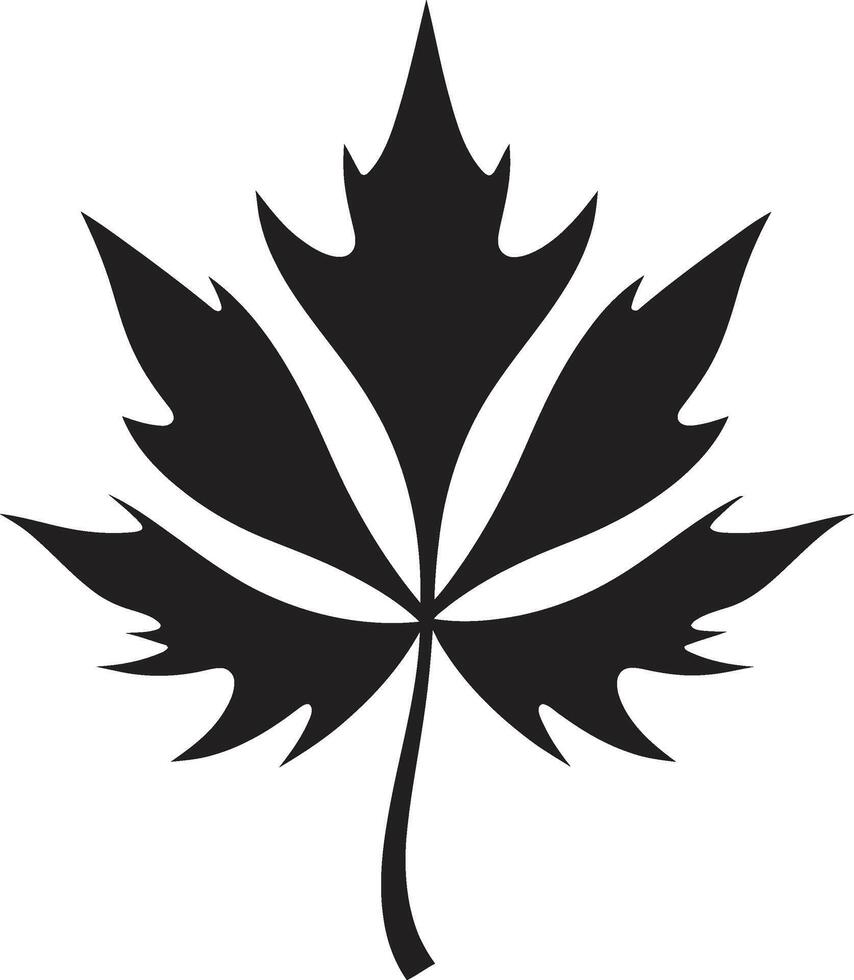 simbiotico serenità di foglia silhouette flora fusione nature emblema con foglia silhouette vettore