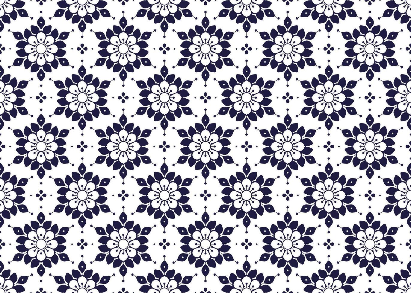 simbolo fiori modulo su bianca sfondo, etnico tessuto senza soluzione di continuità modello design per stoffa, tappeto, batik, sfondo, involucro eccetera. vettore