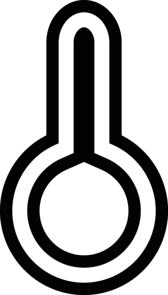 un' nero e bianca logo di un' termometro vettore