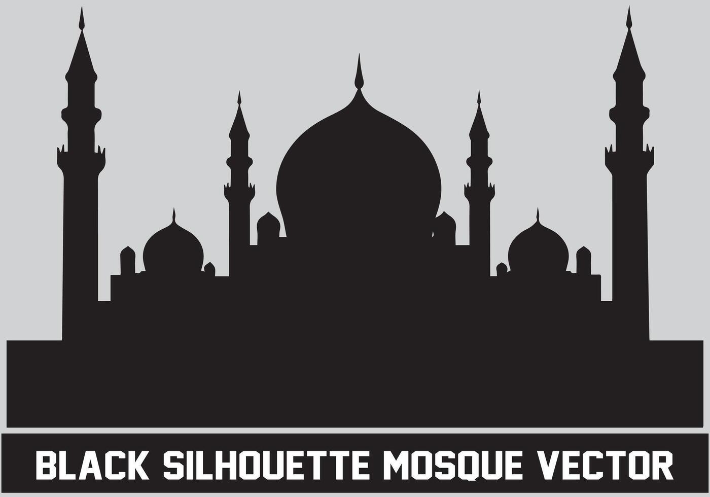 moschea silhouette fascio bianca sfondo vettore