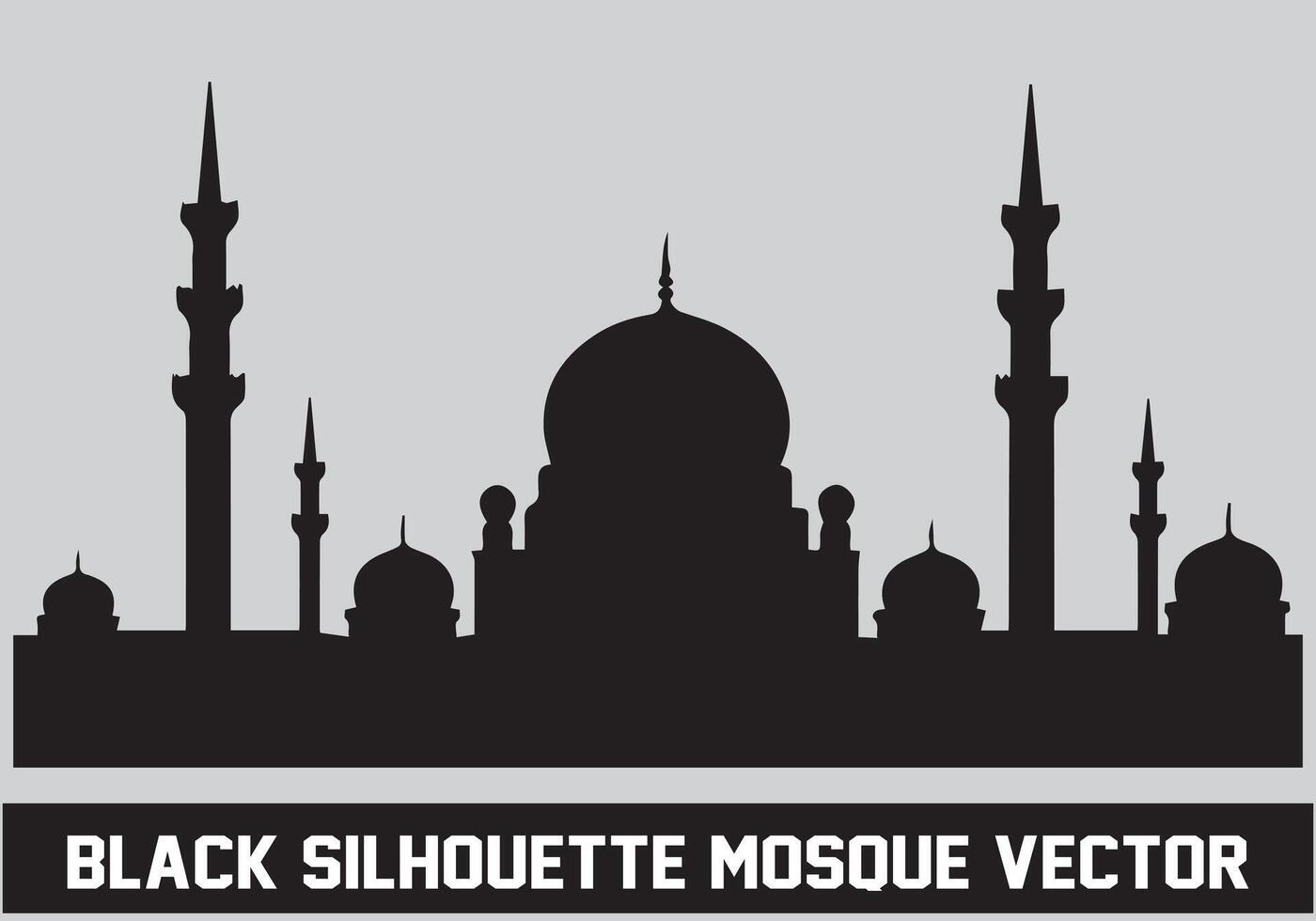 moschea silhouette fascio bianca sfondo vettore