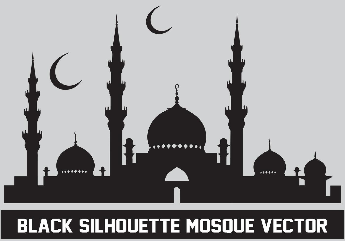 moschea silhouette fascio bianca sfondo vettore