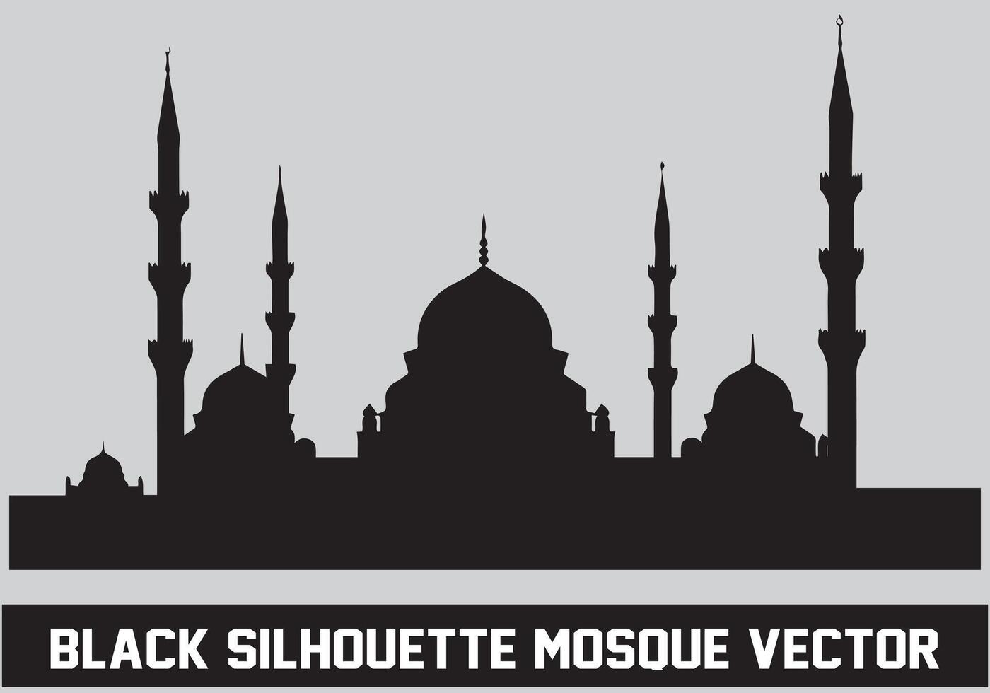 moschea silhouette fascio bianca sfondo vettore