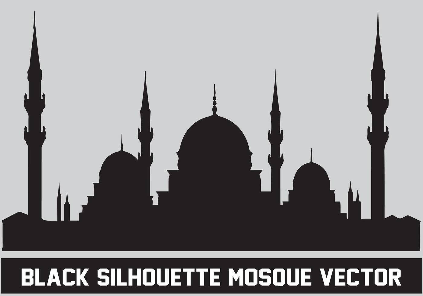 moschea silhouette fascio bianca sfondo vettore