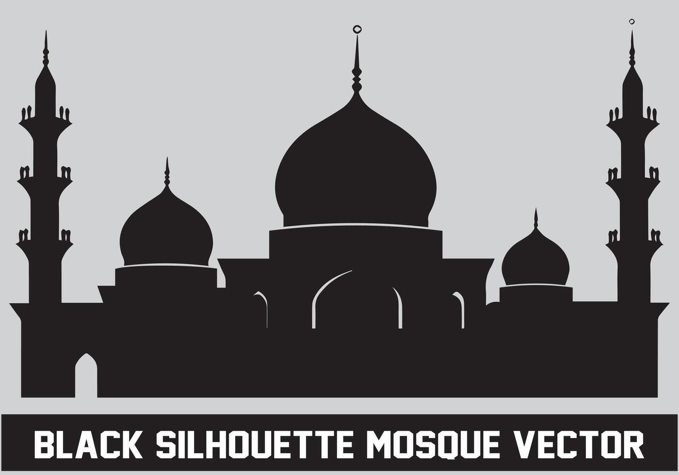 moschea silhouette fascio bianca sfondo vettore