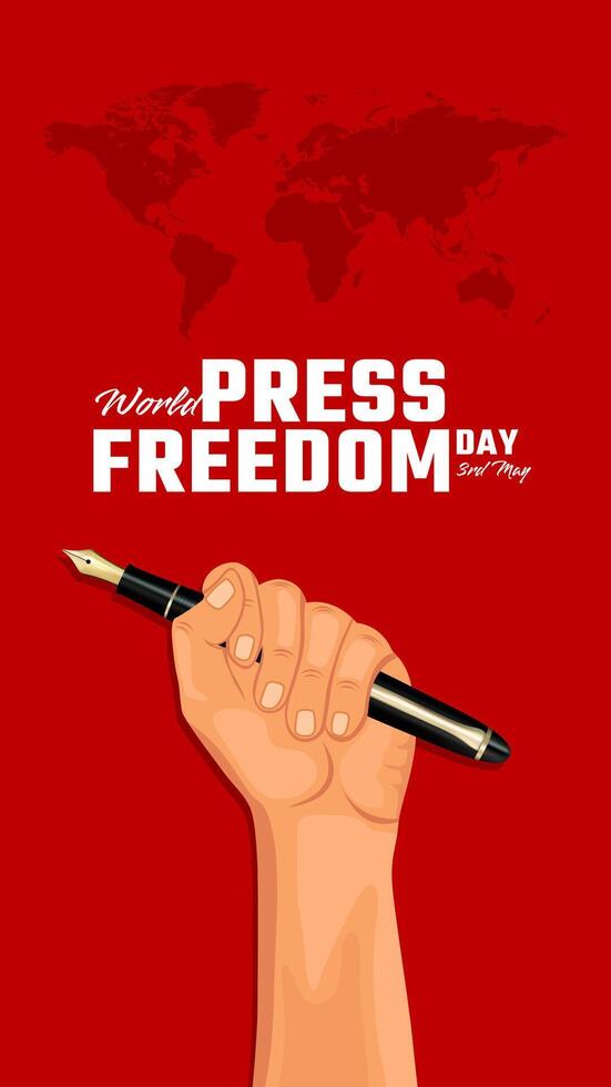 mondo stampa la libertà giorno sociale media inviare. mondo stampa la libertà giorno o mondo stampa giorno per aumentare consapevolezza di il importanza di la libertà di il stampa. vettore