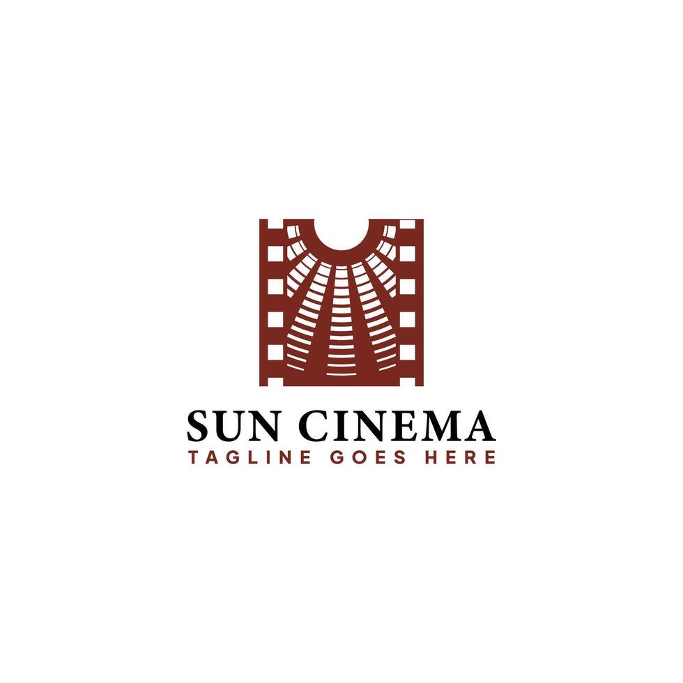 sole cinema attività commerciale identità creativo logo design vettore