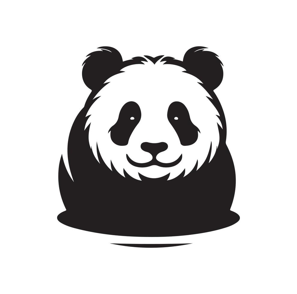 panda illustrazione design silhouette stile vettore