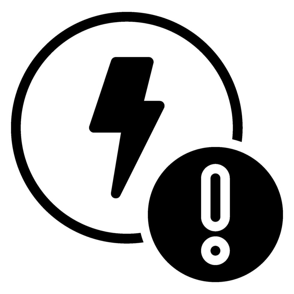 elettrico glifo icona vettore