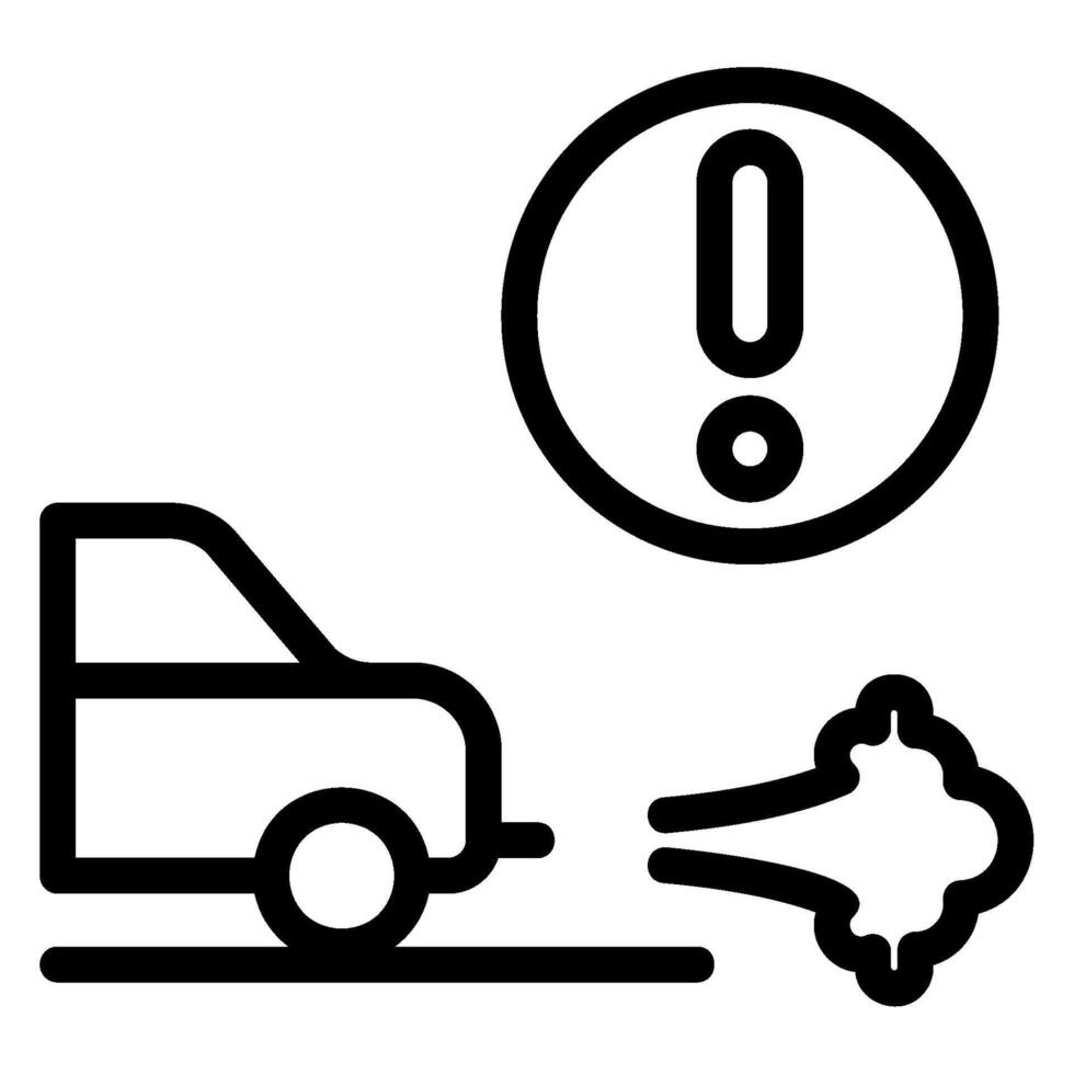 icona della linea di inquinamento vettore