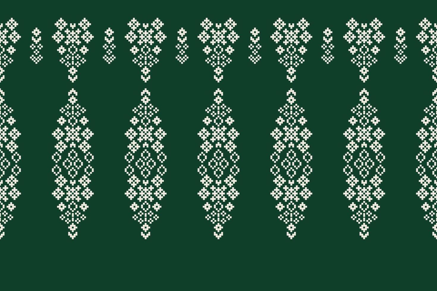 tradizionale etnico motivi ikat geometrico tessuto modello attraversare punto.ikat ricamo etnico orientale pixel verde sfondo. astratto, illustrazione. trama, sciarpa, decorazione, carta da parati. vettore