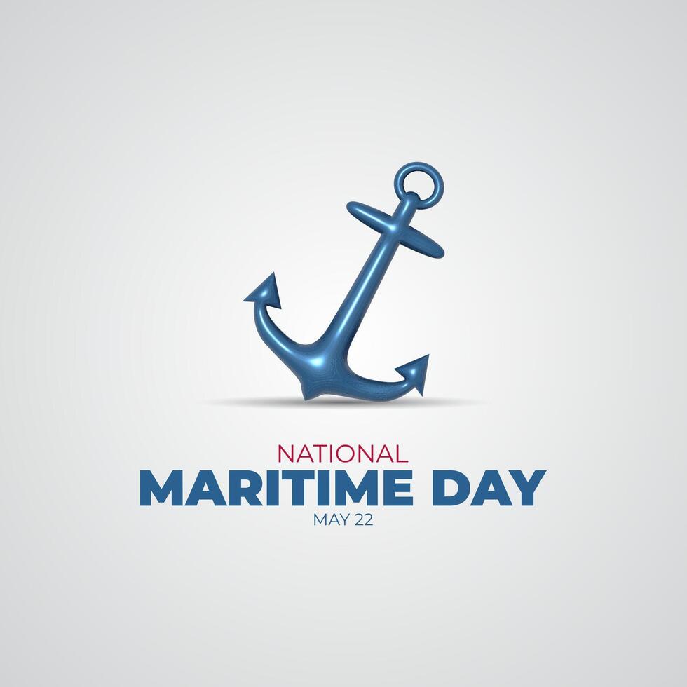 contento nazionale marittimo giorno Maggio 22 sfondo illustrazione vettore