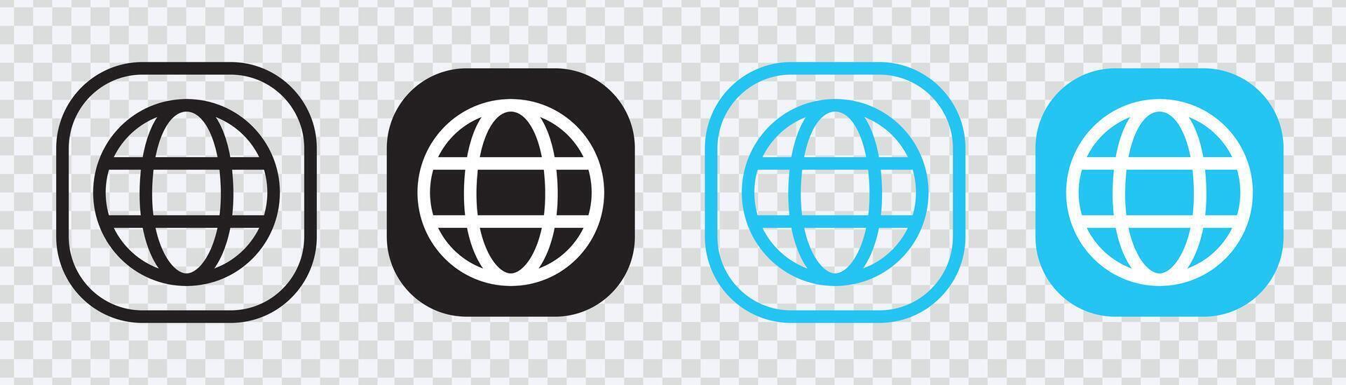 Collegare globalmente con nostro mondo ragnatela icona un' elegante rappresentazione di www e terra globo per di forte impatto contatto icone vettore