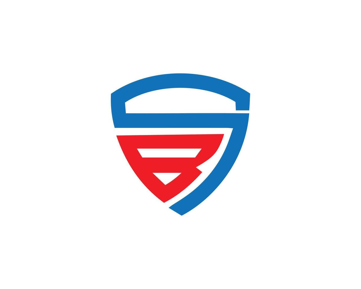 scudo lettera sb o bs logo icona design concetto modello. vettore