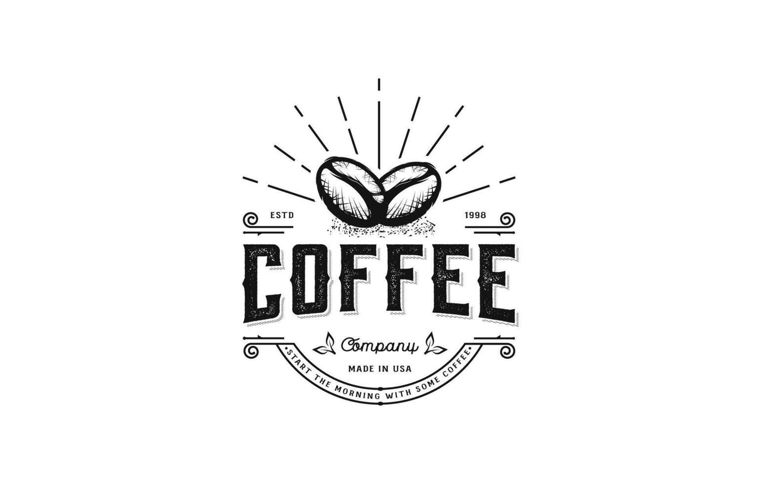 Vintage ▾ caffè logo, caffè logo, bar logo, caffè tazza logo, caffè negozio logo, Vintage ▾ logo, retrò logo, caldo caffè logo, bevanda caffè logo vettore