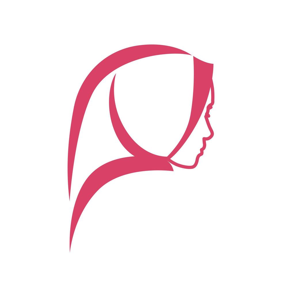 hijab rosa dal lato per negozio di moda, affari, azienda e produzione creativa vettore