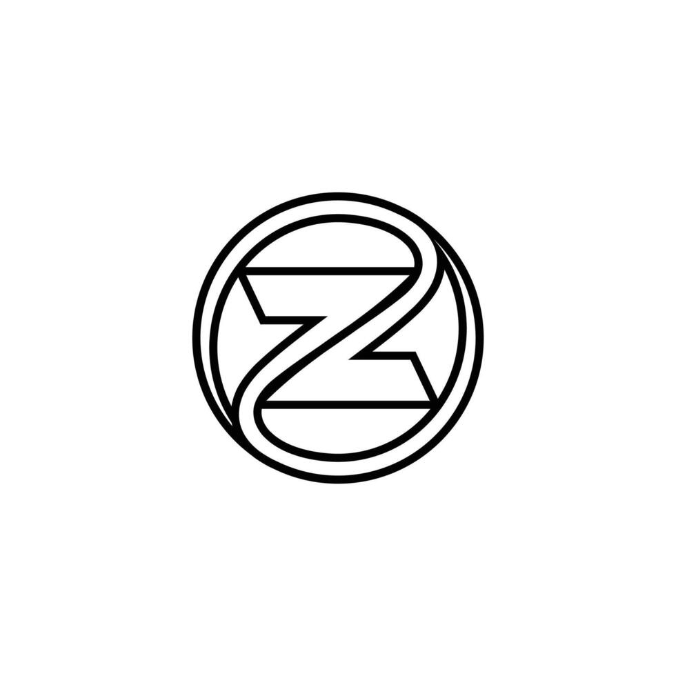 zo, oz, z e o astratto iniziale monogramma lettera alfabeto logo design vettore