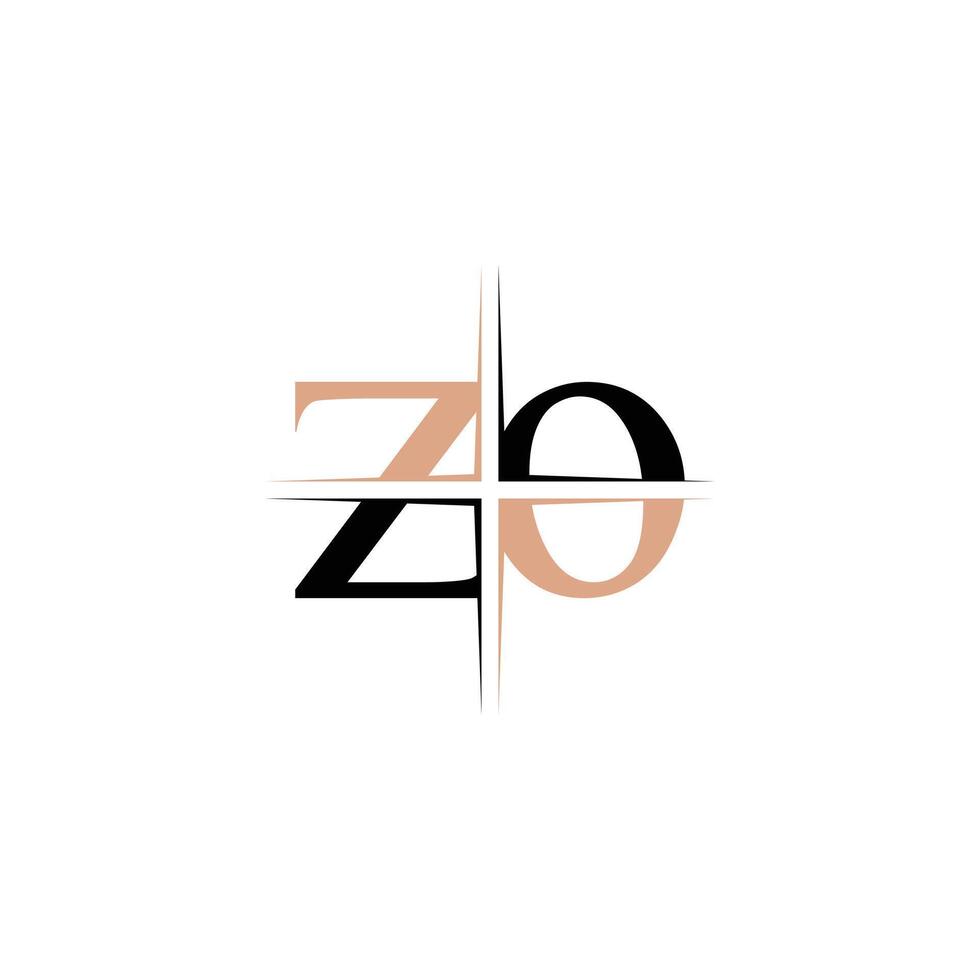 zo, oz, z e o astratto iniziale monogramma lettera alfabeto logo design vettore