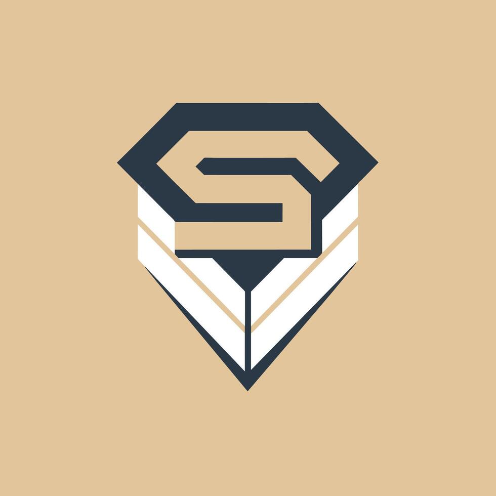 un' elegante logo con il lettera S per un' azienda, veicolare un' senso di forza e stabilità, un' minimalista logo quello evoca un' senso di Comunità e collaborazione vettore