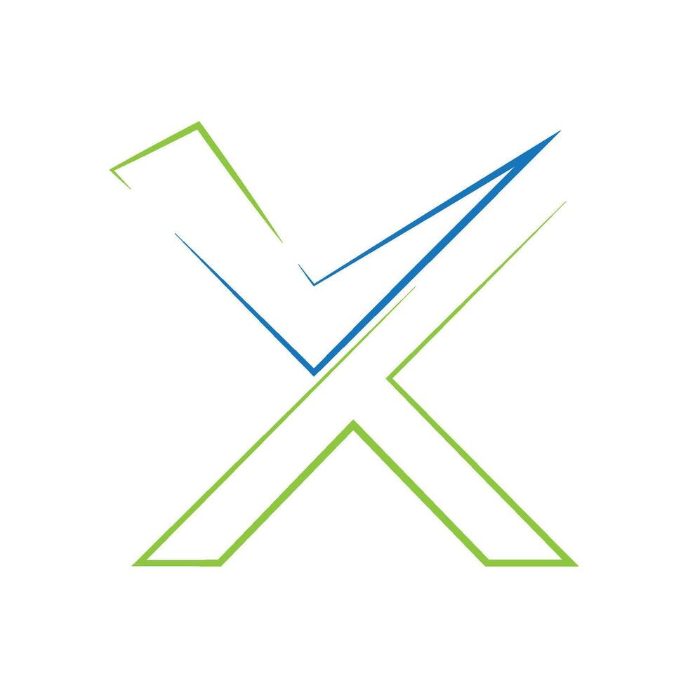 modello di logo lettera x vettore