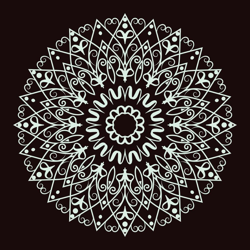 creativo indiano gratuito nero bianca colorato floreale alcanna mehendi mandala design vettore