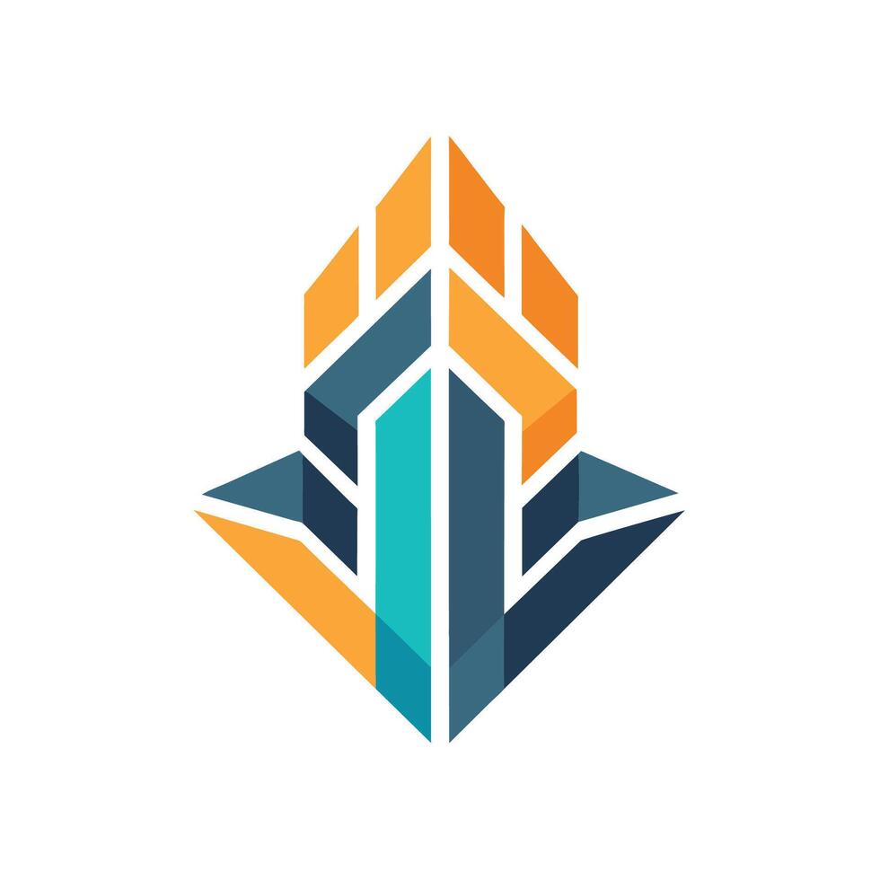 un' logo con geometrico forme per un' moderno Tech aziende marca identità, un' logo design incorporare geometrico forme, minimalista semplice moderno logo design vettore