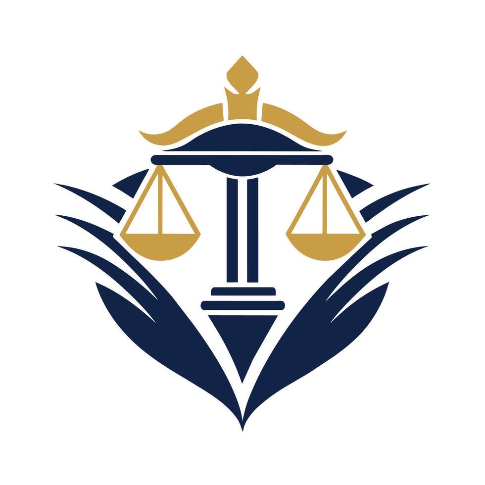 il Immagine vetrine il logo di un' legge ditta, progettato per rappresentare fiducia, professionalità, e competenza nel legale importa, creare un' semplice ancora potente logo per un' legale consultivo servizio vettore