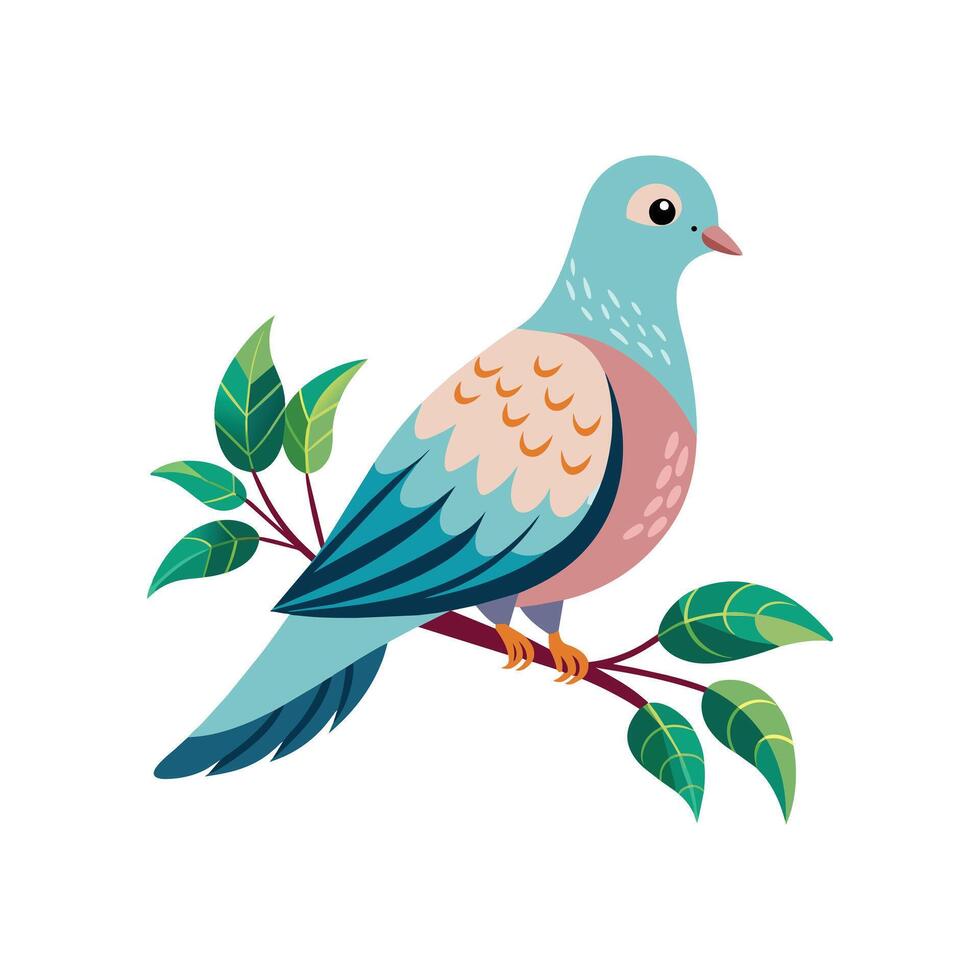 realistico piccione-uccello concetto illustrazione vettore