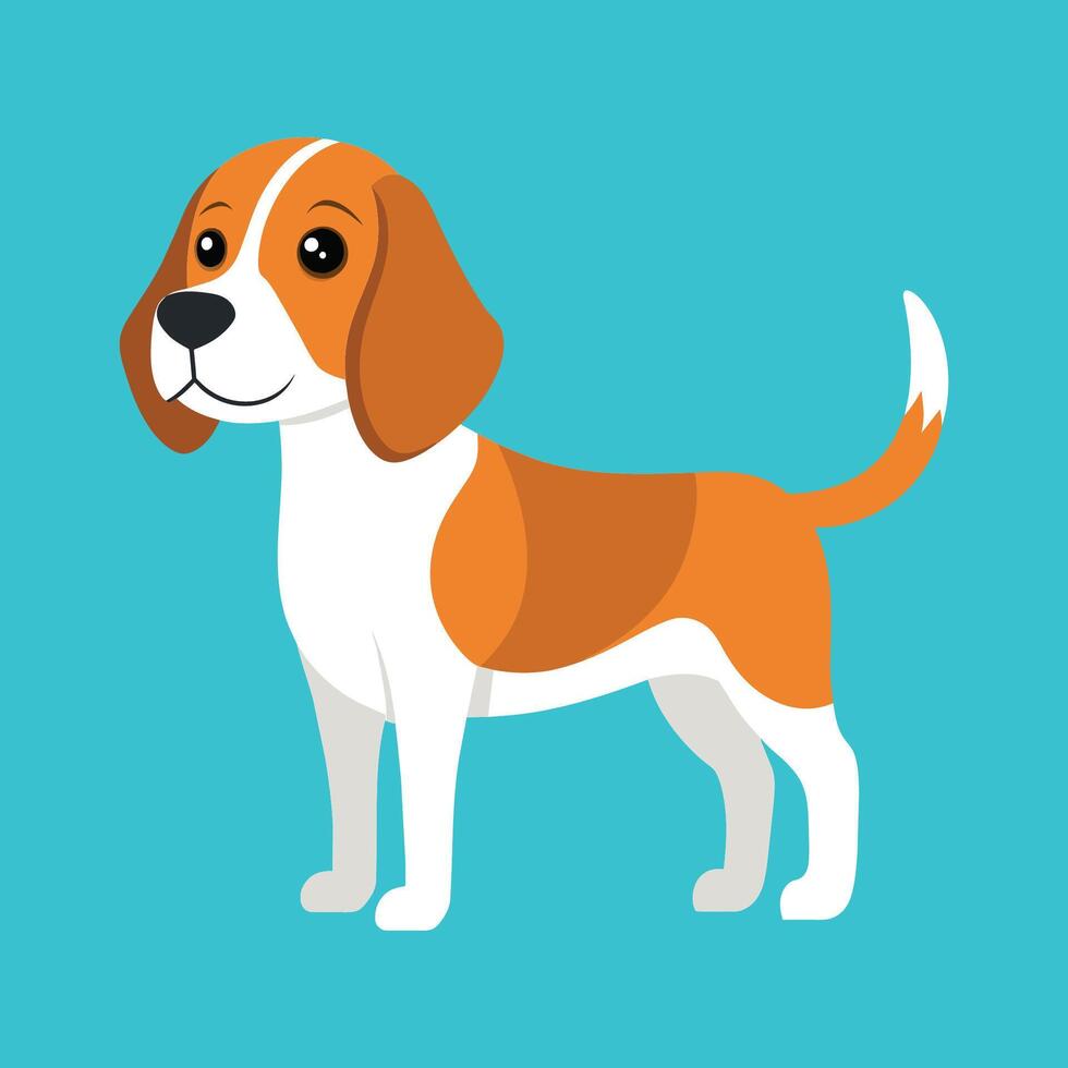 beagle cane cartone animato animale illustrazione vettore