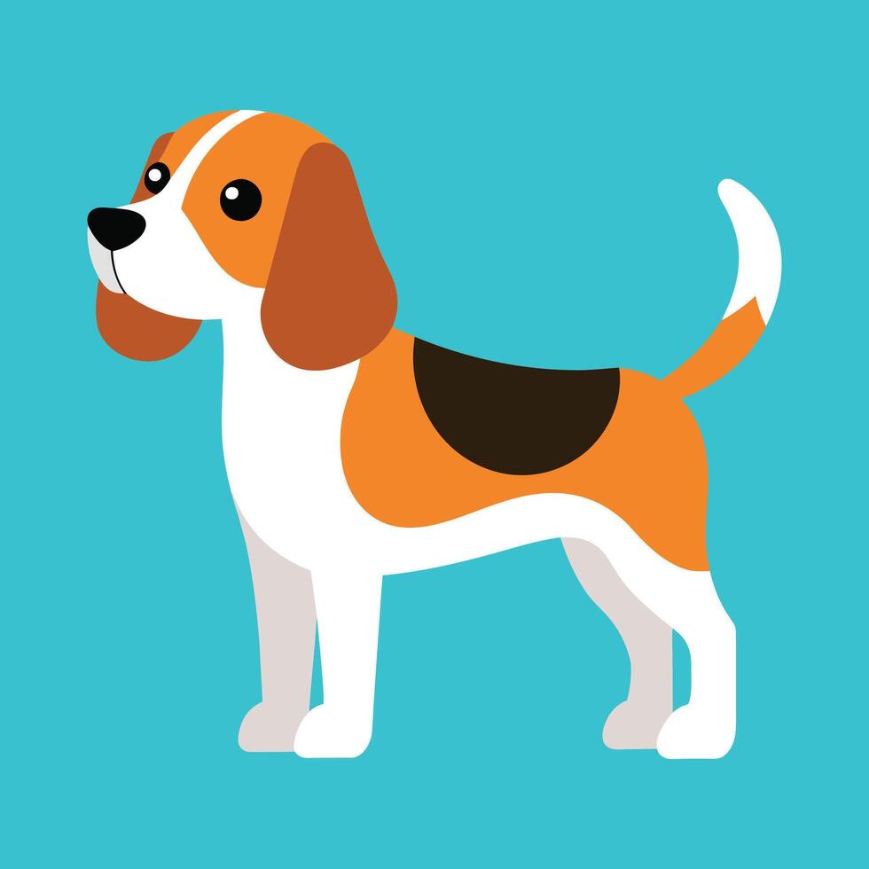 beagle cane cartone animato animale illustrazione vettore