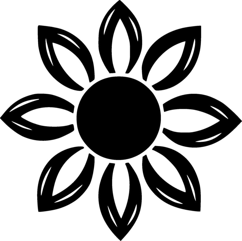 fiore, minimalista e semplice silhouette - illustrazione vettore