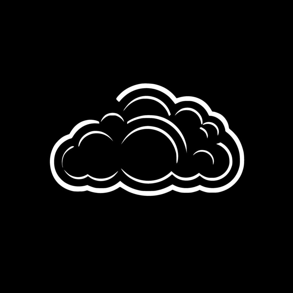 nube, nero e bianca illustrazione vettore