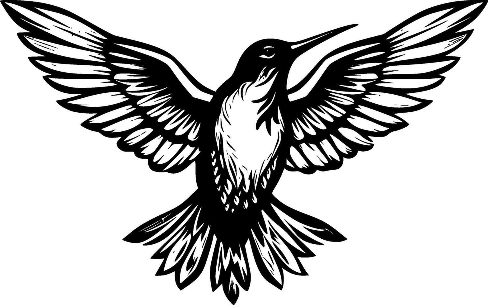 colibrì - minimalista e piatto logo - illustrazione vettore