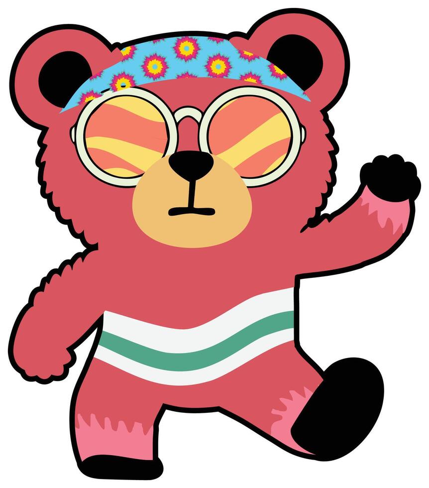 Groovy danza orso vettore