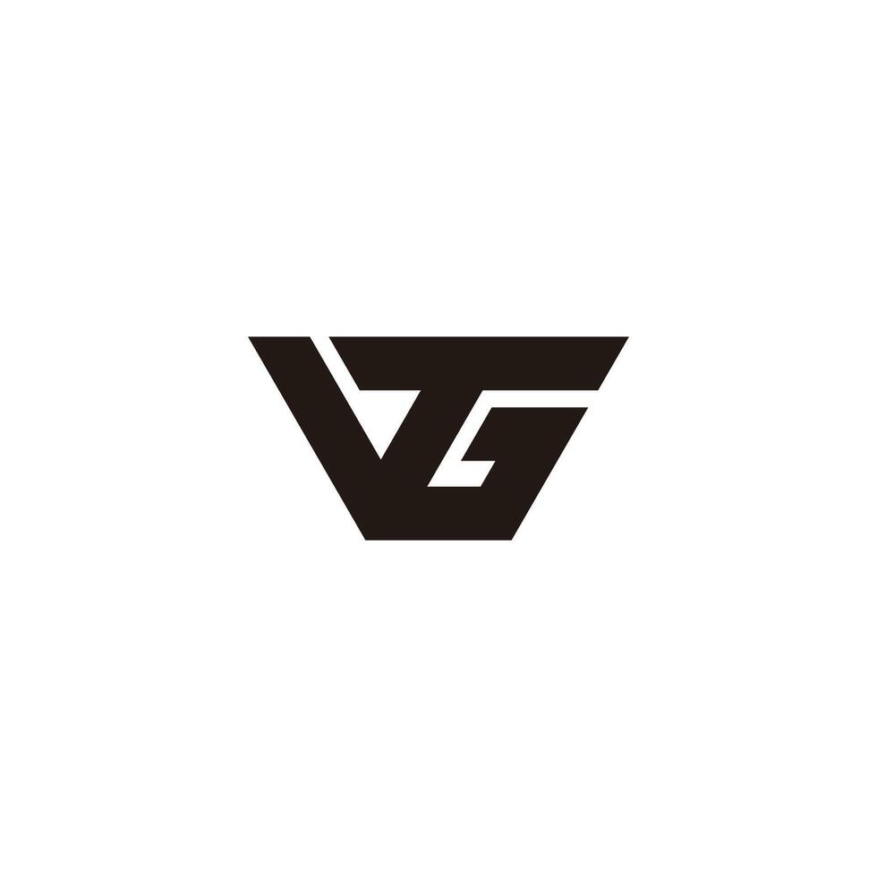 lettera vgt semplice geometrico linea logo vettore