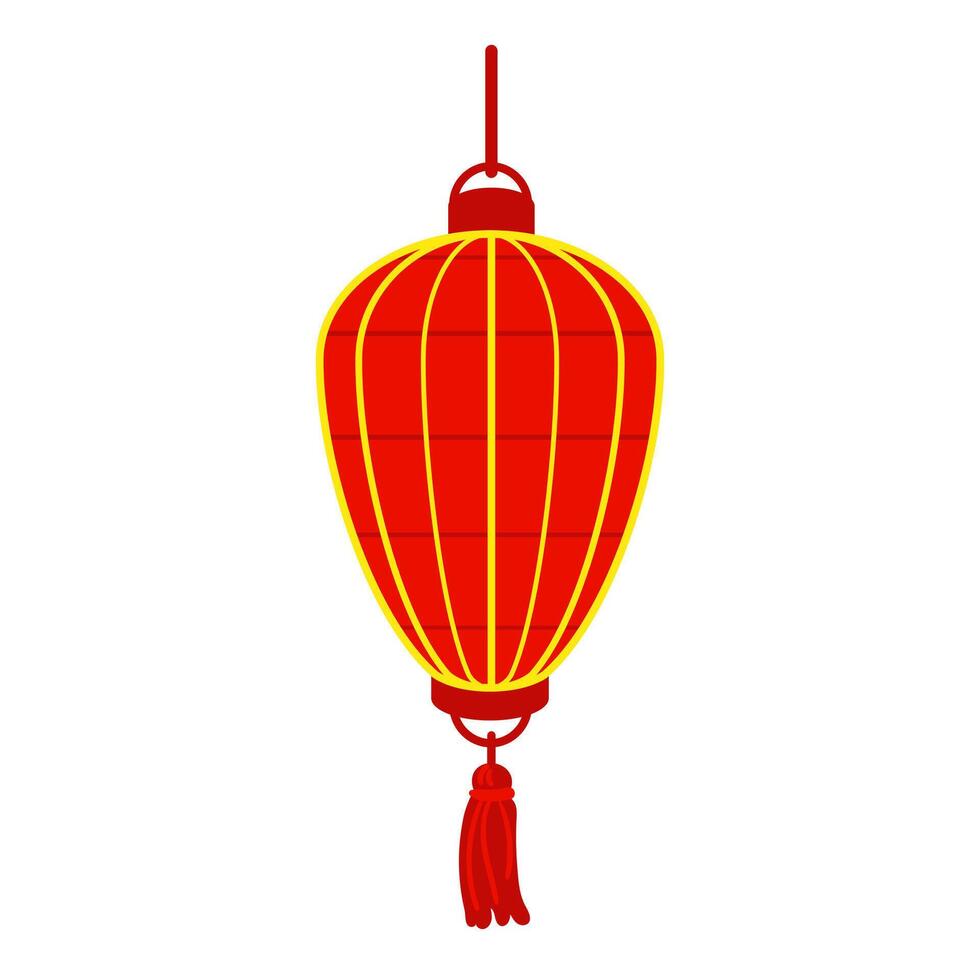 Cinese rosso carta lanterna, ricorda di culturale ricchezza e festivo atmosfera. festivo Festival per bene fortuna. Luna Festival, allungata semicircolare e decorativo scopi. isolato vettore