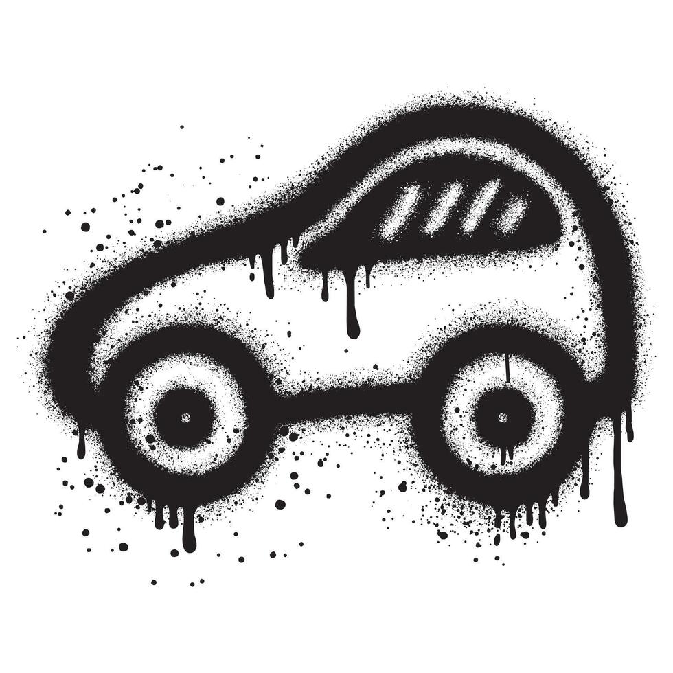 spray dipinto graffiti auto isolato con un' bianca sfondo. eps 10. vettore