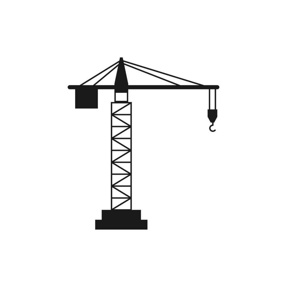 costruzione gru. semplice stile icona illustrazione vettore