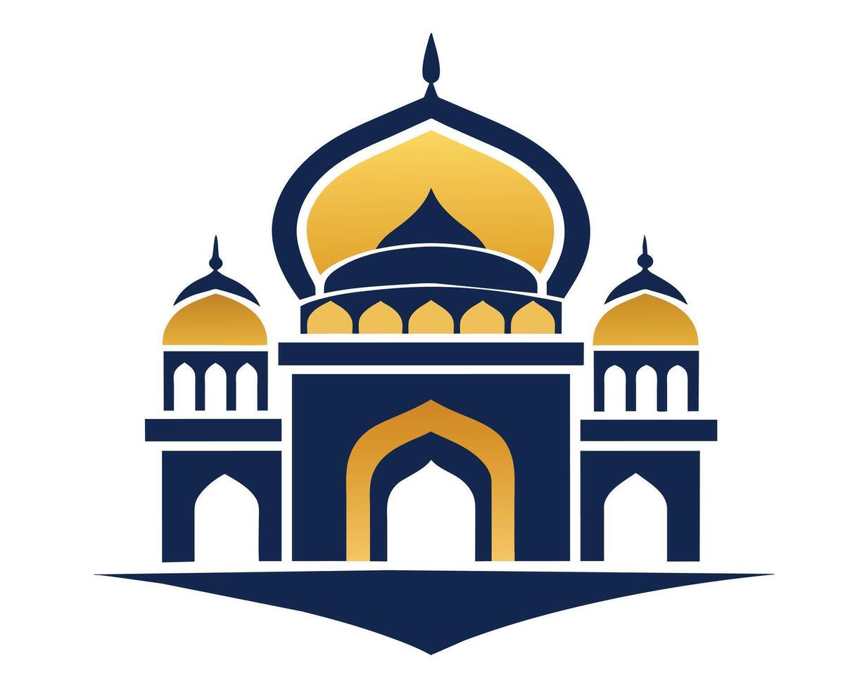 simbolo del logo della moschea moderna o modello di icona vettore