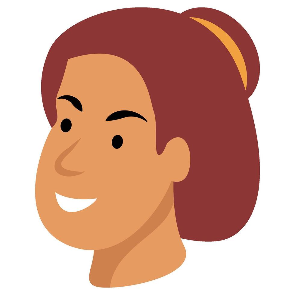 avatar viso per femmina espressione vettore