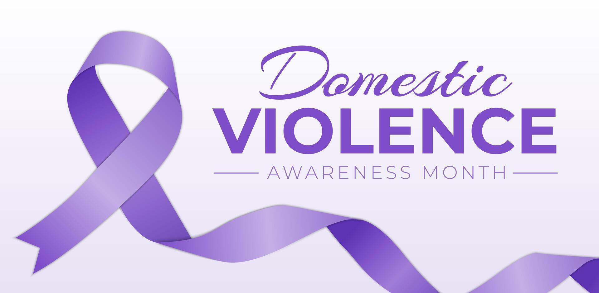 domestico violenza consapevolezza mese sfondo design vettore