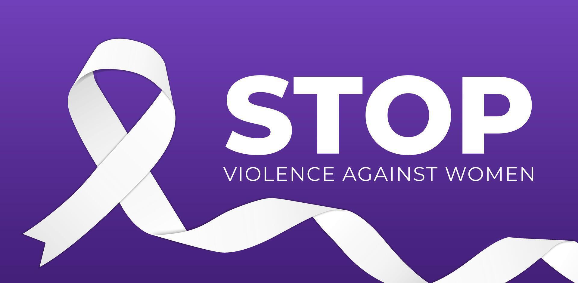 fermare violenza contro donne illustrazione vettore