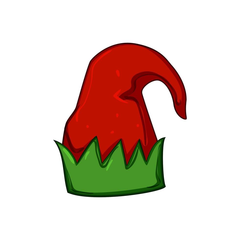 verde elfo Santa cappello cartone animato illustrazione vettore