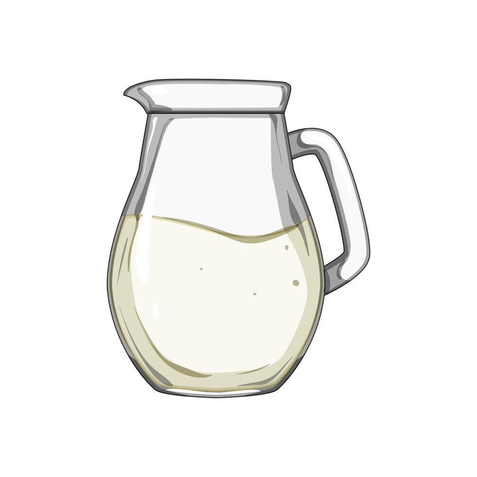 plastica latte brocca cartone animato illustrazione vettore